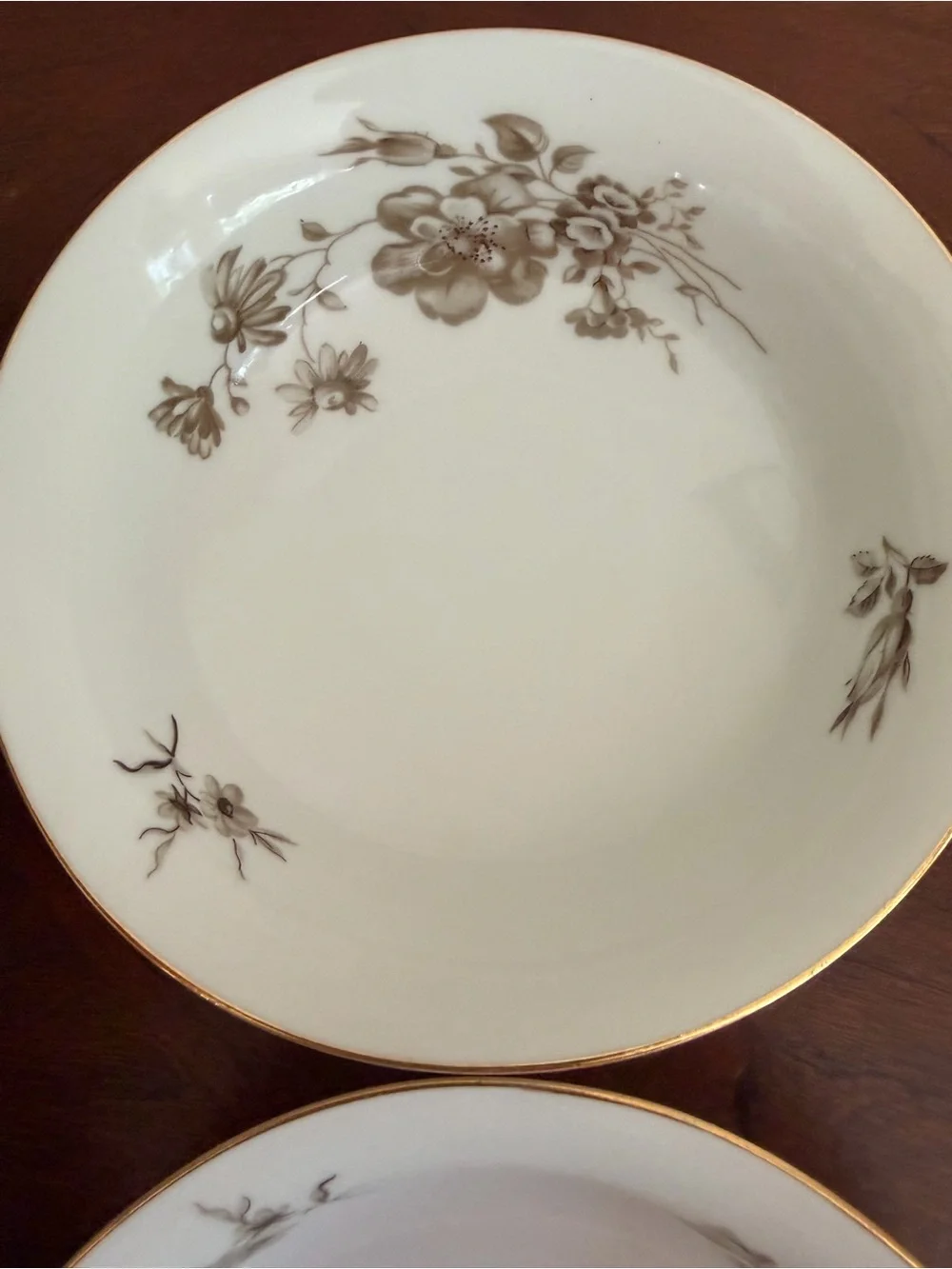 Vintage Johann Haviland Twilight Rose Set of 4 Berry Bowls, Bavaria Germany,
